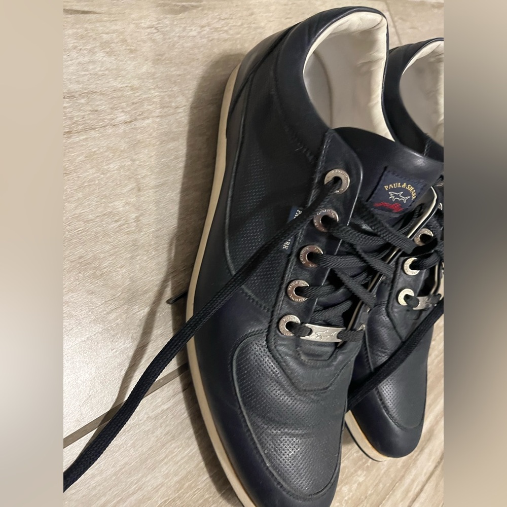 Paul & Shark Black Leather Men's Shoes - Picture 2 of 8